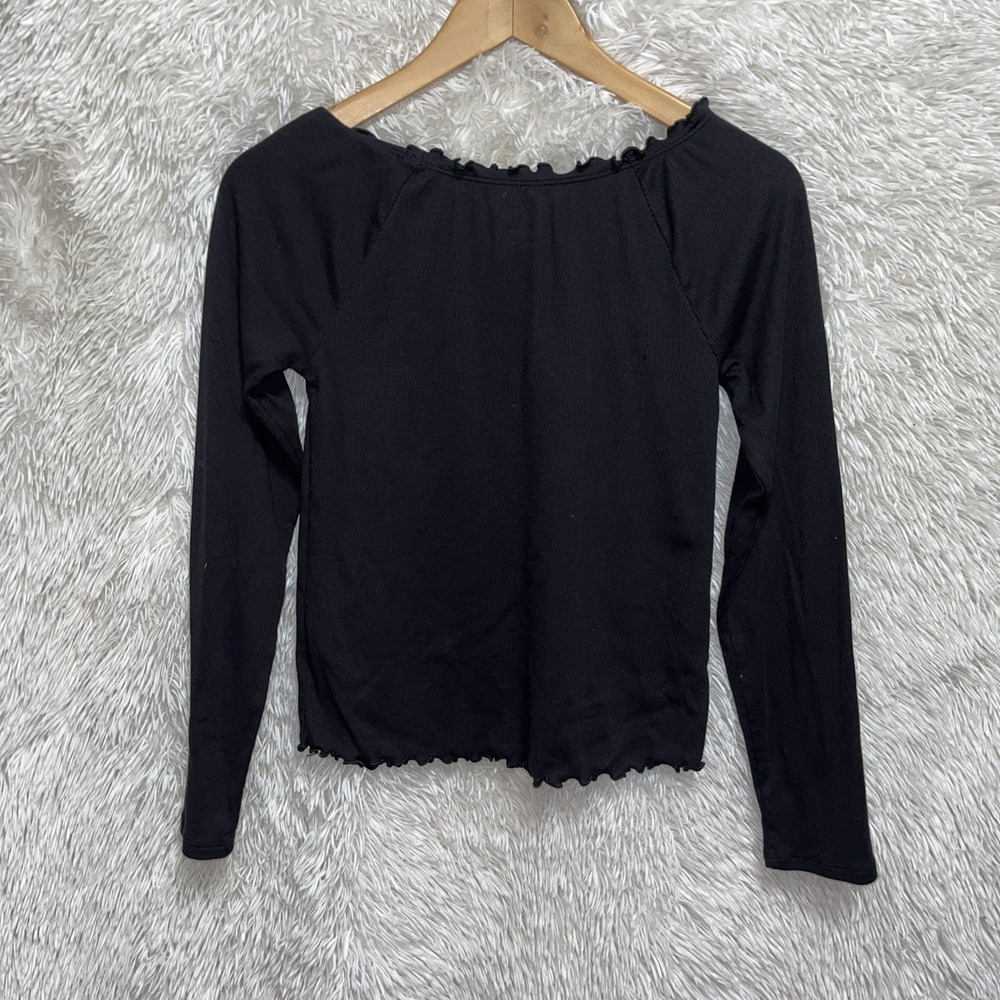 Girls‎ Top Youth Size 18/20 Black Long Sleeve Pullover - Picture 2 of 5
